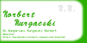 norbert murgacski business card